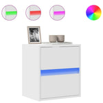 ZNTS TV Wall Cabinet with LED Lights White 41x31x45 cm 852271