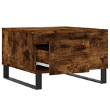 ZNTS Coffee Table Smoked Oak 55x55x36.5 cm Engineered Wood 830769