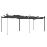Pergola with Retractable Roof Anthracite 589x292x230 cm 360122