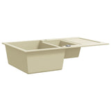 144858 Granite Kitchen Sink Double Basins Beige