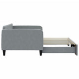 Daybed with Trundle without Mattress Light Grey 90x190 cm Single 3196885
