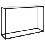 Console Table White 120x35x75 cm Tempered Glass 322817