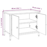 TV Cabinet with Doors Black 60x35x45 cm Engineered Wood 826295