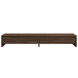 Monitor Stand with Drawers Brown Oak 100x27x15 cm Engineered Wood 854676