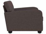 Armchair Dark Brown Fabric 42043397