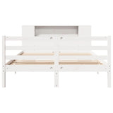 Bookcase Bed without Mattress White 160x200 cm Solid Wood Pine 3321857