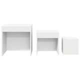 Nesting Tables 3 pcs White Engineered Wood 808594