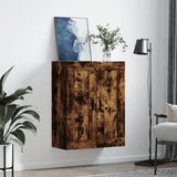 Wall Mounted Cabinet Smoked Oak 69.5x34x90 cm Engineered Wood 830401