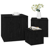 Nesting Table 3 pcs Black Oak Engineered Wood 862676