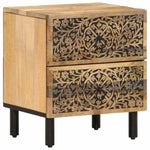 ZNTS Bedside Cabinet 40x33x46 cm Solid Wood Mango 358210