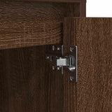 ZNTS Bedside Cabinet with LED Lights Brown Oak 38x34x50 cm 861277