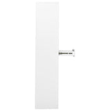 Office Cabinet White 90x40x180 cm Steel and Tempered Glass 336421