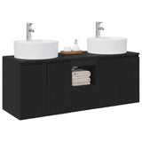 Bathroom Cabinet Set 3 pcs Black 49.5 x 44.5 x 65 cm 3405678