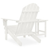 Garden Adirondack Chair with Table Solid Fir Wood White 315919