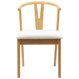 Dining Chair 2 pcs Natural and Light Solid Rubber Wood 42020410