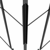 Shower Cabin Half Frosted ESG 90x70x180 cm Black 151854