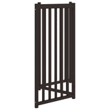 Dog Gate Foldable 3 Panels Black 150 cm Solid Wood Fir 352286