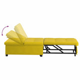 Sofa Bed Yellow 194 x 67 x 82 cm Velvet 42008601