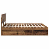 Bed Frame with Headboard Old Wood 160 x 200 cm Solid Pine Wood 3410580