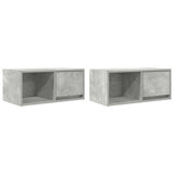 TV Cabinets 2 pcs Concrete Grey 60x31x25.5 cm Engineered Wood 861443