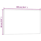 Wall-mounted Magnetic Board Black 100x60 cm Tempered Glass 347946