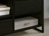 TV Cabinet Black Oak 100 x 36 x 49.5 cm Engineered Wood 886504