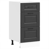 Kitchen Base Cabinet "Porto" Black Engineered Wood 854221
