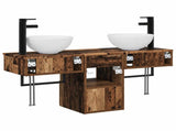 Bathroom Furniture Set 3 pcs Old Wood Engineered Wood 3405585