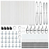 Fence Post Other 26 pcs Silver 3.2 x 3.2 x 110 cm Steel 3350261