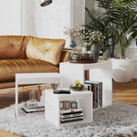 Nesting Tables 3 pcs White Engineered Wood 808576