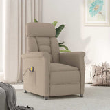 Massage Chair with Cushion Taupe 70.5 x 96.5 x 95 cm Fabric 348407