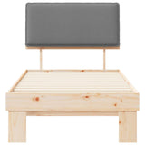 Bed Frame with Upholstered Headboard Light Grey 75 x 190 cm 877319