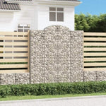 Arched Gabion Baskets 10 pcs 200x50x220/240 cm Galvanised Iron 3146454
