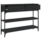 Console Table Black 100x25x75 cm Engineered Wood 834180