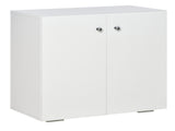 Storage Cabinet w/ Two Shelves Wooden Sideboard Freestanding Kitchen Cupboard Bookcase - White T3398P342993