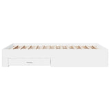 Bed Frame White Engineered wood, Plywood 135x190 cm Bed Frame 3280405