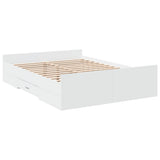 Bed Frame with Drawers without Mattress White 140x190 cm 3280307