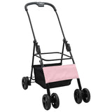 Folding Pet Stroller Adjustable Pink 81 x 47 x 99 cm Polyester 42012432