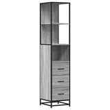 Bathroom Cabinet Grey Sonoma 35x37.5x166 cm Engineered Wood 849247