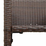 Garden Bar Stools 2 pcs Brown Poly Rattan 368703