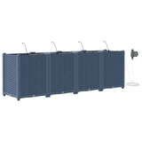 Garden Planter 4 pcs Grey 160 x 40 x 52 cm Plastic 42002880