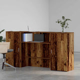 Reception Desk Old Wood 200x50x103,5 cm Engineered Wood 3324221