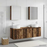Bathroom Cabinet Set 5 pcs Old Wood 53 x 15.5 x 70 cm 3406533