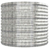 Garden Raised Bed Galvanised Steel 296x80x68 cm Silver 318962
