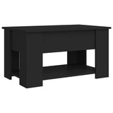 Coffee Table Black 79x49x41 cm Engineered Wood 809711