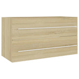 2 Piece Bathroom Furniture Set Sonoma Oak Engineered Wood 804848