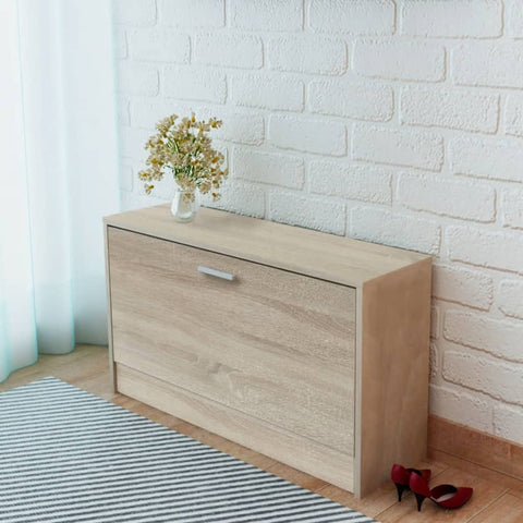 Shoe Storage Bench Oak 80x24x45 cm 243049