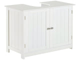 Under Sink Bathroom Storage Cabinet 2 Layers Vanity Unit Wooden - White T3398P344393