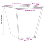 ZNTS Garden Planter 30x30x30 cm Stainless Steel 851046