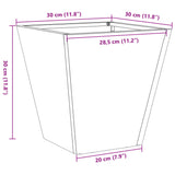 ZNTS Garden Planter 30x30x30 cm Stainless Steel 851046